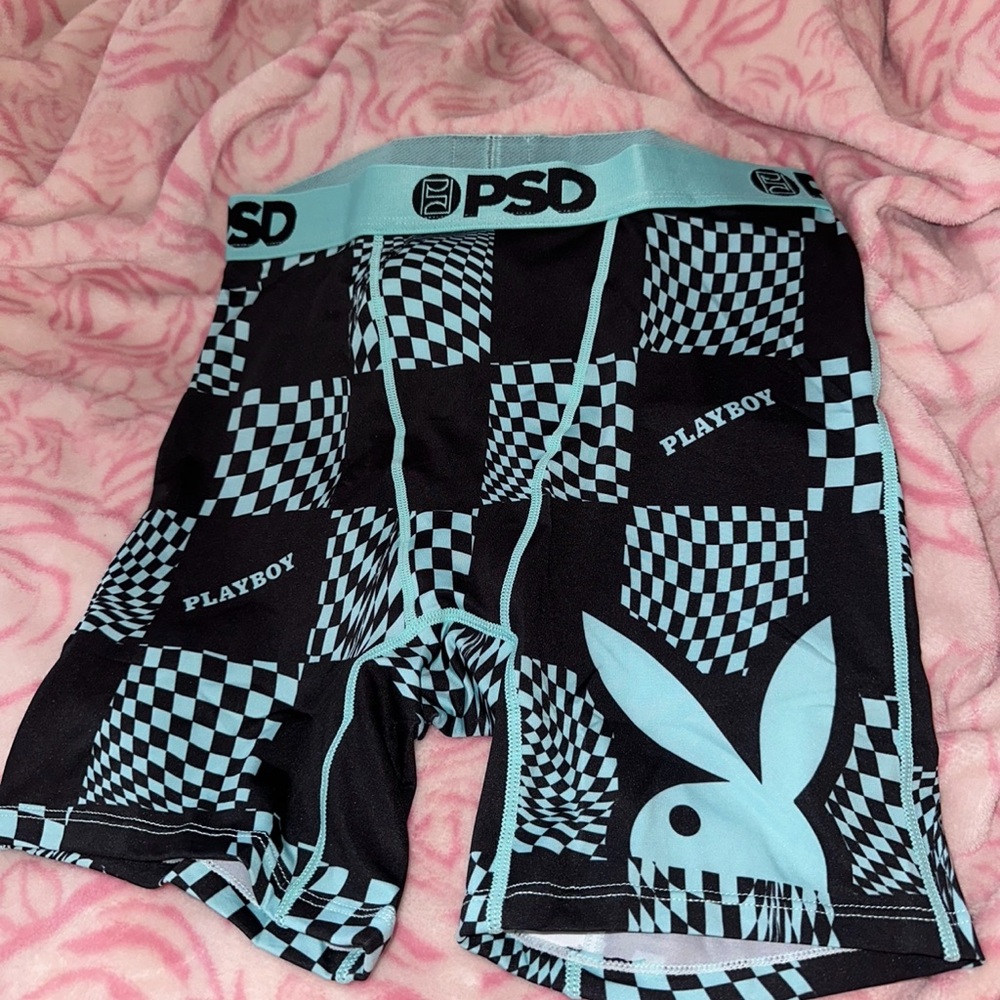PSD Black and Blue Checkered Boxer Briefs